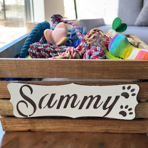Dog Toy Box Storage, Custom Dog Toy Box, Personalized Dog Box, Custom Dog Crate, Dog Storage Crate, Dog Toy Basket, Dog Toy Storage