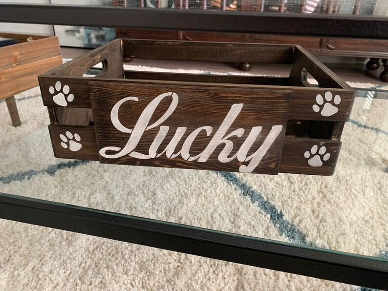 Dog Toy Box Personalized Dog Toy Storage Dog Toy Box Wood Etsy