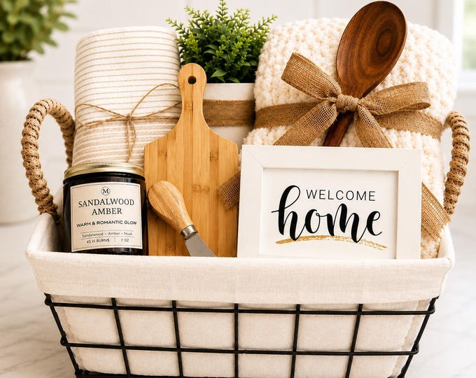 New Home Gift Basket | Housewarming Gift for Couple | Realtor Closing Gift