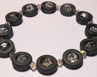 Haematite & Swarovski Crystal Bracelet
