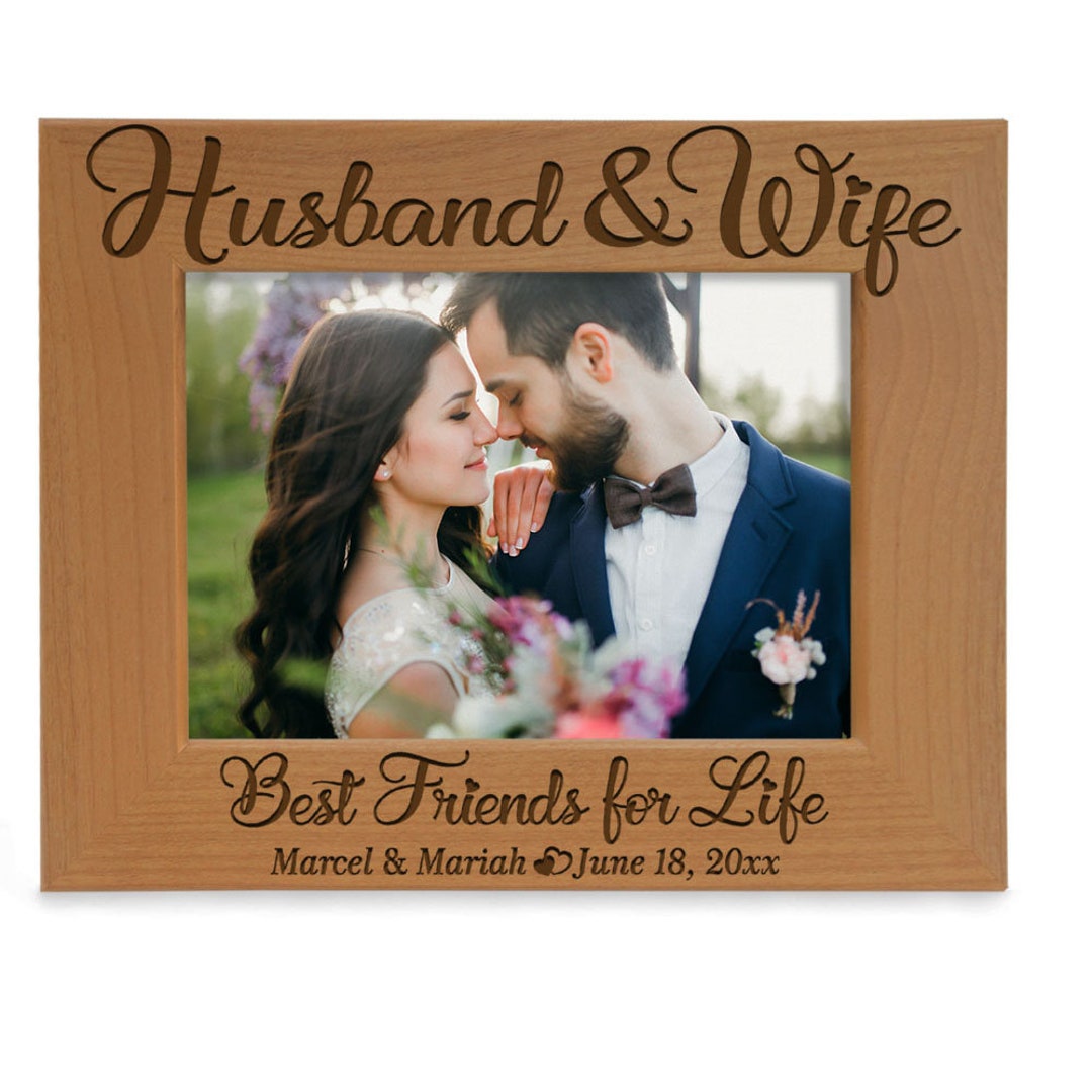 PERSONALIZED - Husband & Wife Best Friends for Life Engraved Picture ...