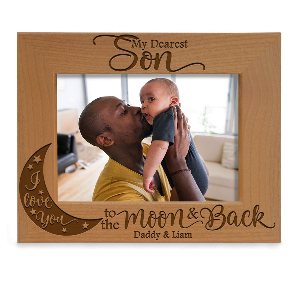 To The Moon & Back Linen Photo Frame 6”x6 – Sugarboo & Co