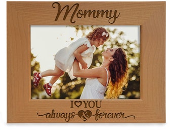 PERSONALIZED - I Love You Always & Forever Engraved Picture Frame. Mother's Day, Father's Day, Birthday, Christmas, New Dad, New Mom Gift