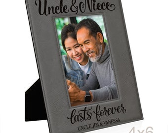 Customgiftsnow l' amore tra una zia e nipote lasts Forever – Wood Frame – Fits 12,7 x 17,8 cm Picture Horizontal Natural Wood