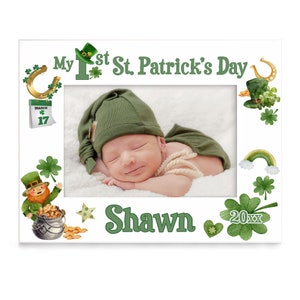 PERSONALIZED - My 1st St. Patrick's Day Picture Frame. First St Patrick's Day Gift for Baby, 1st St. Patrick's Day Frame, Baby Photo Gift