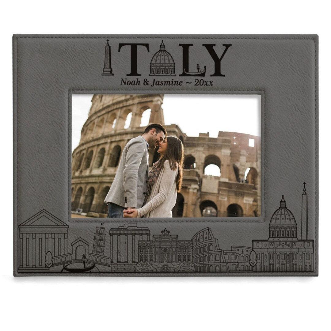 PERSONALIZED Italy Picture Frame. Family Vacation, Couple Vacation