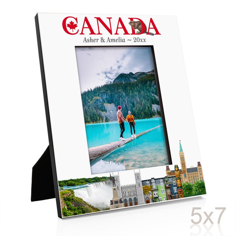 PERSONALIZED - Canada Picture Frame. Family Vacation, Couple Vacation ...
