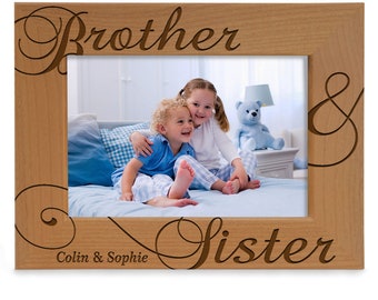 PERSONALIZED - Brother and Sister Picture Frame. Best Brother or Sisters Ever, Birthday, Christmas, Baby Shower, Nursery Decor, Photo Gift