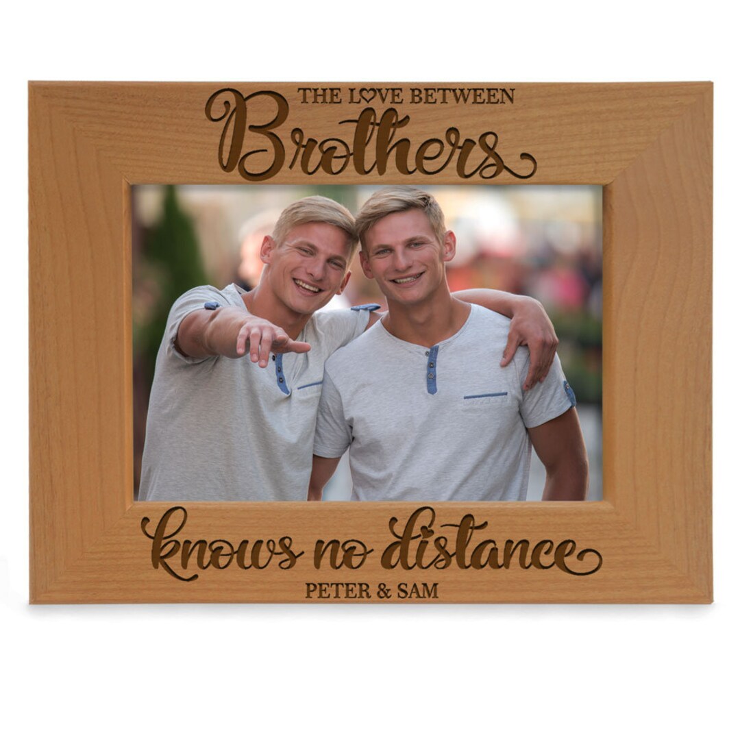 PERSONALIZED - the Love Between Brothers Knows No Distance Engraved ...