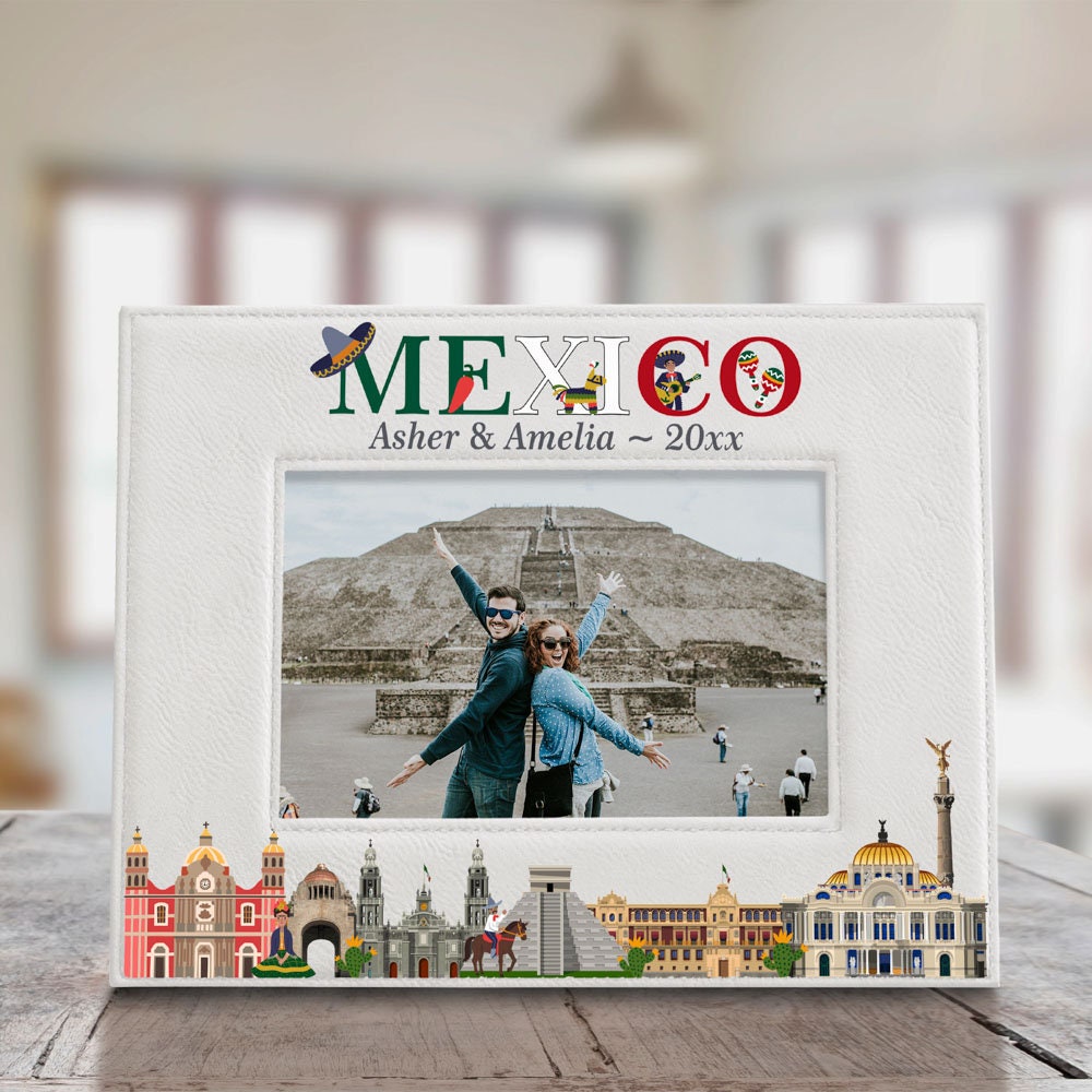 PERSONALIZED -mexico Picture Frame. Family Vacation, Couple