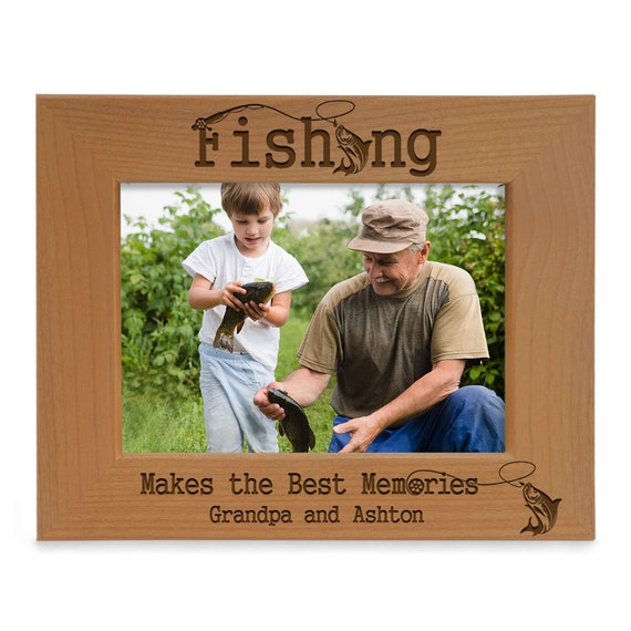 PERSONALIZED Fishing Makes the Best Memories Picture Frame. Ideal