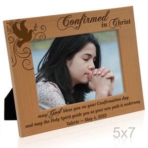 PERSONALIZED - Confirmed in Christ Engraved Religious Picture Frame ...
