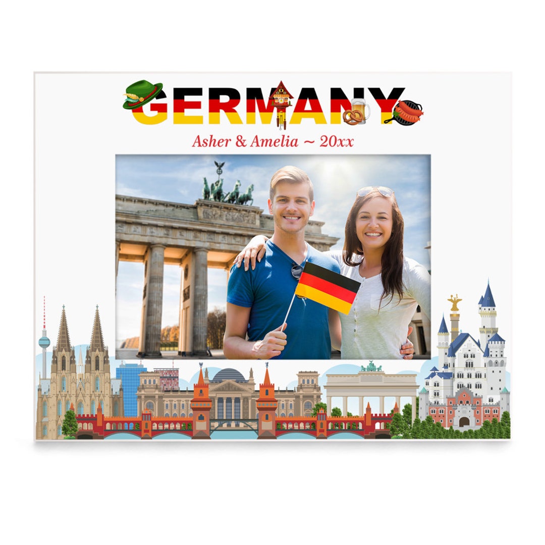 PERSONALIZED Germany Picture Frame. Family Vacation, Couple Vacation