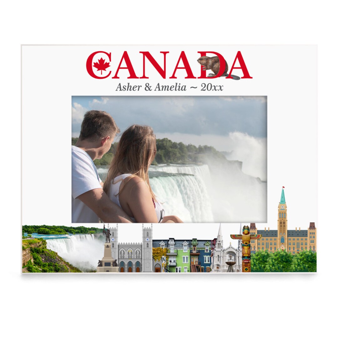 PERSONALIZED - Canada Picture Frame. Family Vacation, Couple Vacation ...
