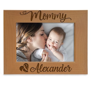 PERSONALIZED Mommy & Me Engraved Picture Frame. Gift for Best Mommy Ever, Mother&#39;s Day, New Mom, Birthday, Christmas.  Mom Photo Gift