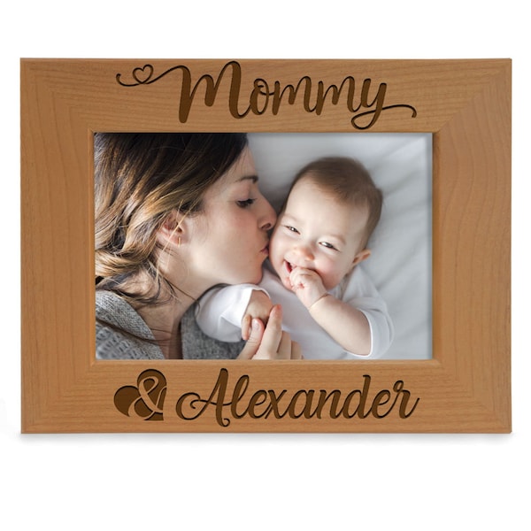 PERSONALIZED Mommy & Me Engraved Picture Frame. Gift for Best Mommy Ever, Mother's Day, New Mom, Birthday, Christmas.  Mom Photo Gift