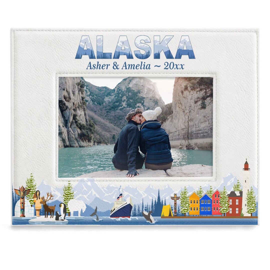 PERSONALIZED Alaska Picture Frame. Family Vacation Couple Etsy