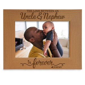 PERSONALIZED - The Love Between An Uncle & Nephew Is Forever Engraved Picture Frame. Birthday, Christmas, Father&#39;s Day, New Uncle Gift