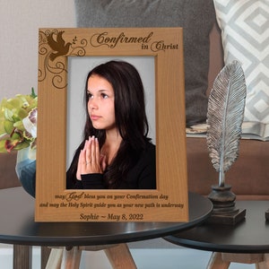 PERSONALIZED - Confirmed in Christ Engraved Religious Picture Frame ...