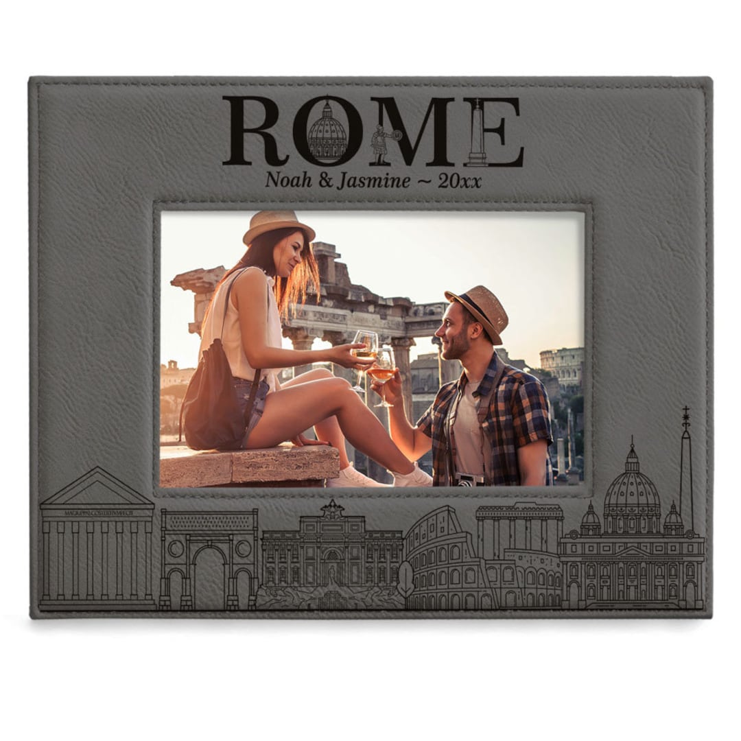 Frame Rome Style PERSONALIZED - Rome Picture Frame. Wedding Photo. Family Vacation ...