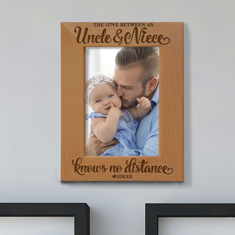 Aunt Nephew Photo Frame - 'Love Knows No Distance' Picture Frame For Auntie Gifts