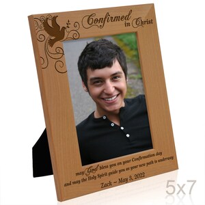 PERSONALIZED - Confirmed in Christ Engraved Religious Picture Frame ...
