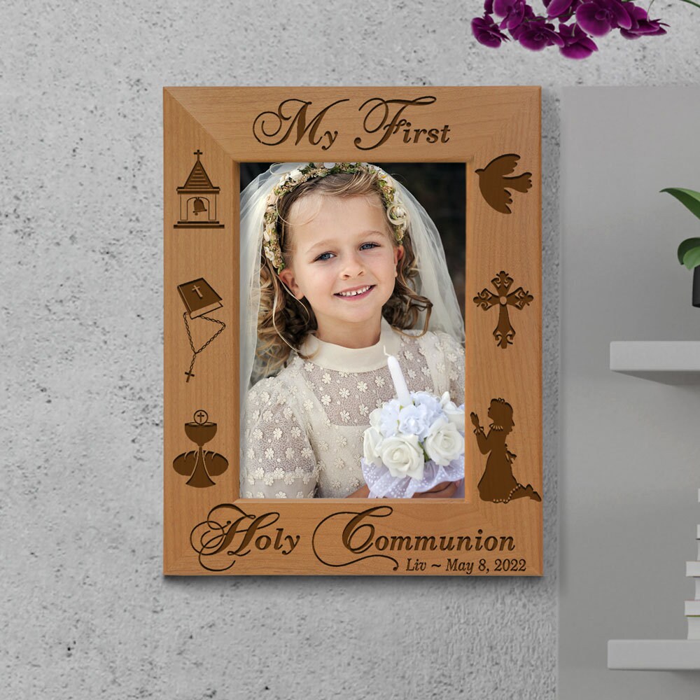 Priest Frame Personalized-my First Holy Communion Engraved Religious Picture Frame ...