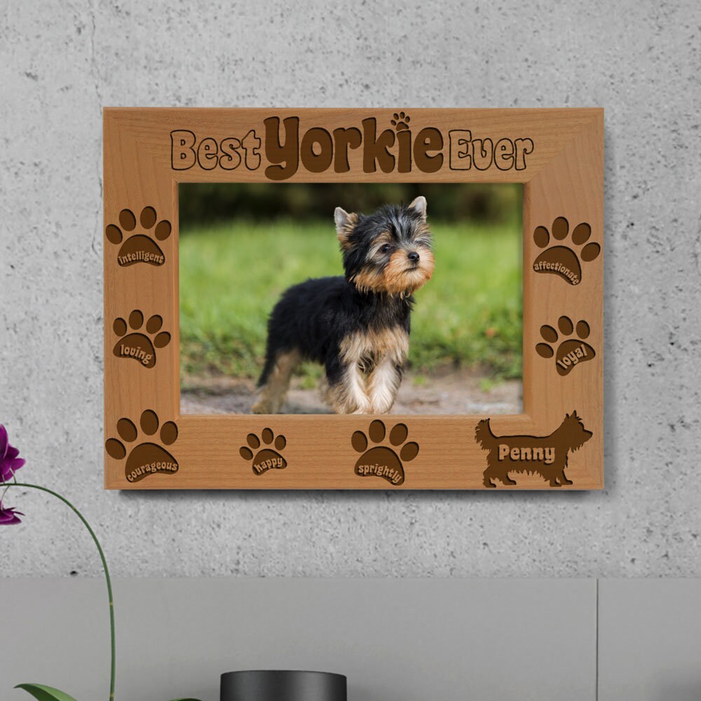 PERSONALIZED -best Yorkie Ever Picture Frame. Gift for Dog Lovers ...
