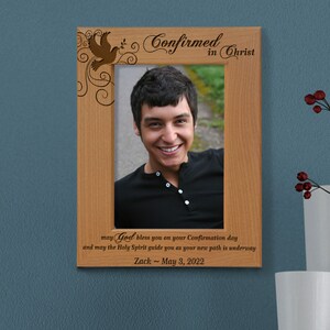 PERSONALIZED - Confirmed in Christ Engraved Religious Picture Frame ...