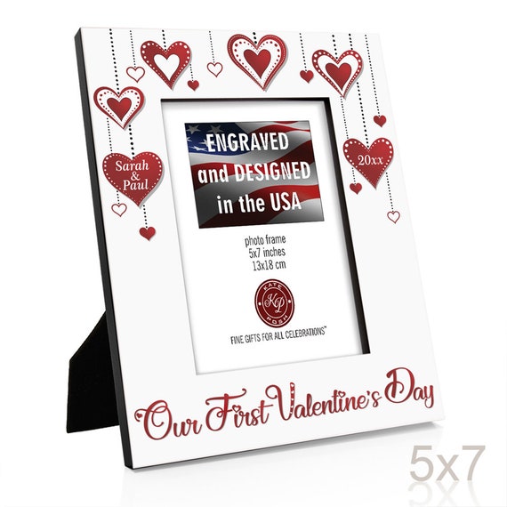 PERSONALIZED - Our First Valentine's Day Picture Frame. First