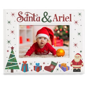 PERSONALIZED -Santa & Me Classic  Picture Frame. Cute Gift to Celebrate Your Baby&#39;s First Christmas. Baby&#39;s 1st Frame with Santa, Baby Photo