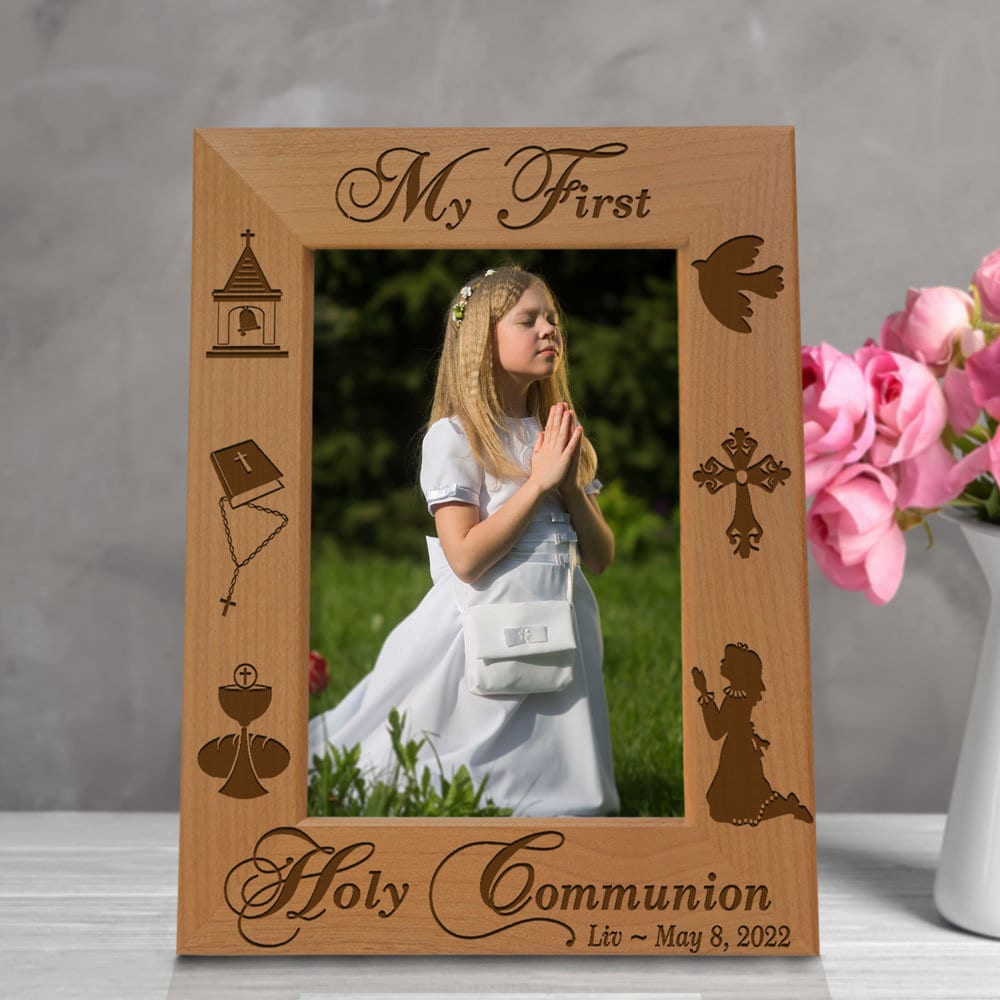 Priest Frame Personalized-my First Holy Communion Engraved Religious Picture Frame ...