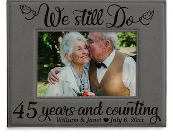 PERSONNALISÉ - Nous fabriquons toujours des cadres de 45 ans et plus. Photo de couple. Quarante-cinq ans de mariage, cadeau du 45e anniversaire d'un couple.