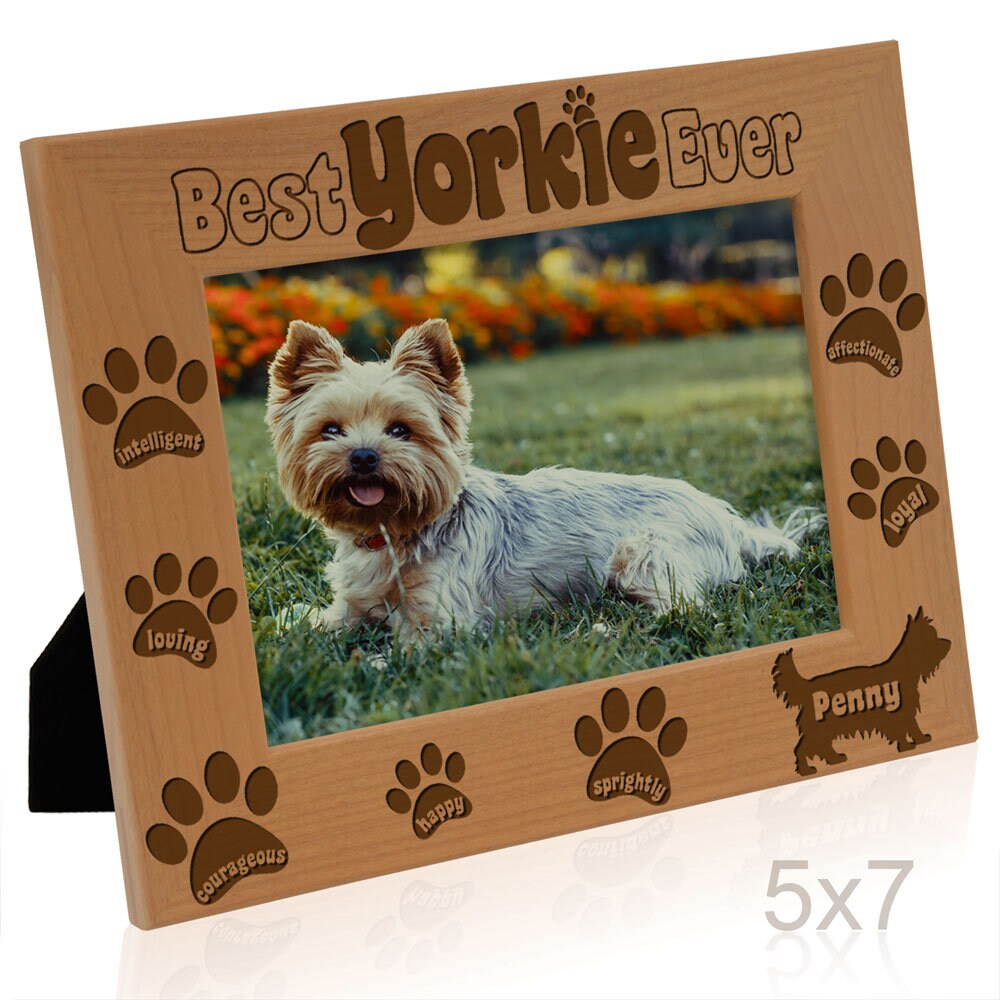 PERSONALIZED -best Yorkie Ever Picture Frame. Gift for Dog Lovers ...