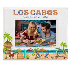 PERSONALIZED -Los Cabos Picture Frame. Family Vacation, Couple Vacation, Wedding, Anniversary, Honeymoon, Engagement Gift. Wedding Photo.