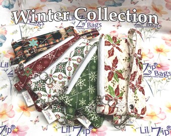WINTER COLLECTION Quilted Wallet with matching wristlet gift for mom wallet gift for grandma gift for her