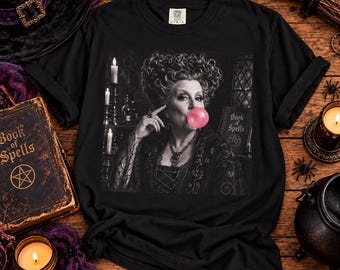 Hocus Pocus Shirt, Sanderson Sister Bubblegum Tee, Winifred Inspired Shirt, Witchy Halloween Shirt, Salem Witch Tee, Halloween Graphic Tee