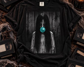 The Ring Inspired Bubblegum Horror Tee, Vintage Horror Graphic Shirt (Comfort Colors)
