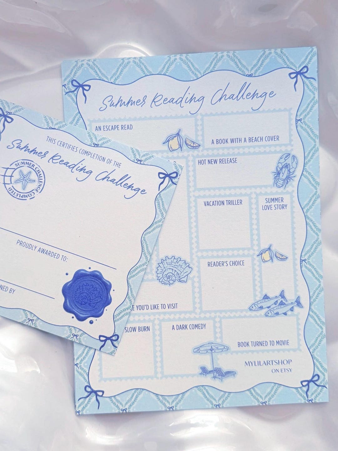 Coastal Summer Reading Challenge: Beach Theme Book Tracker (digital ...