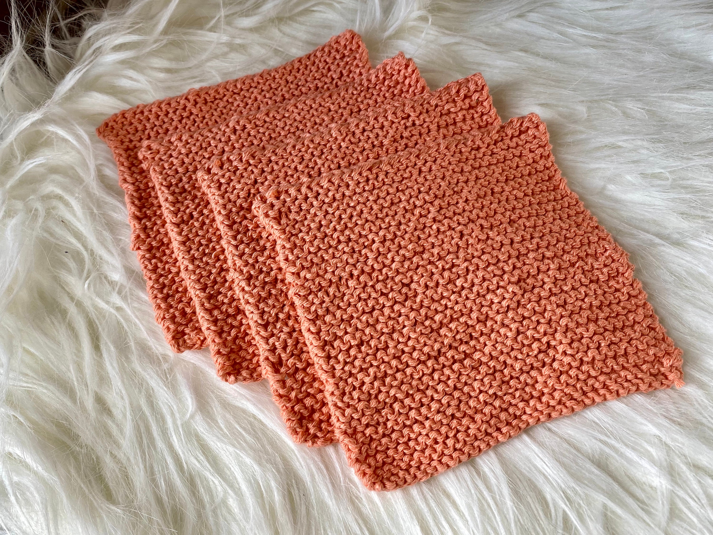 100 Upcycled cotton knitted dish towels set of 4 Etsy