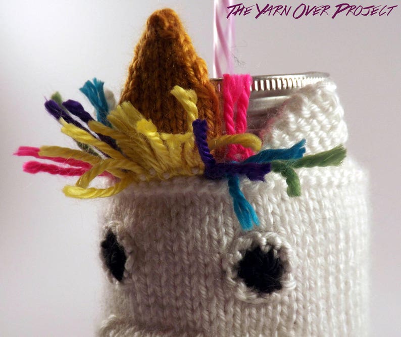 Knitted Unicorn Coffee Cozy To-Go Sleeve Knitted To-Go | Etsy