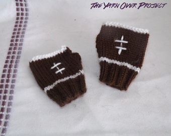 PATTERN - Knit Pattern for Football Baby Fingerless Gloves - Knit Fingerless Gloves - Knit Baby Fingerless Gloves - Knitting Pattern