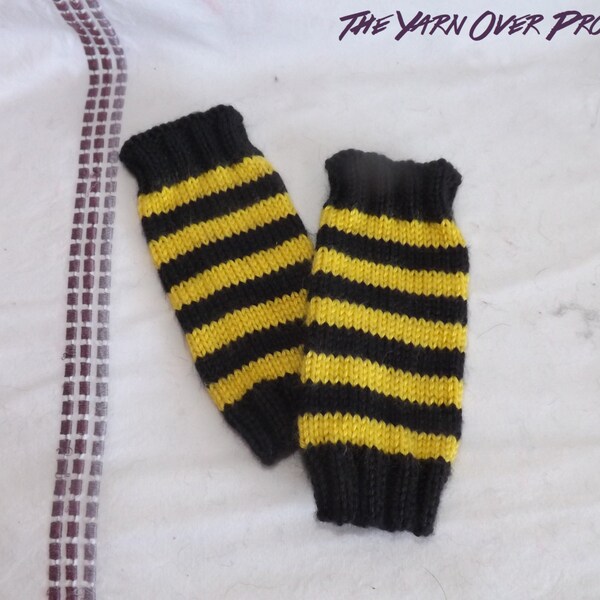 PATTERN - Knit Pattern for Bumblebee Baby Legwarmers - Knit Legwarmers - Knit Baby Leggings - Knitting Pattern