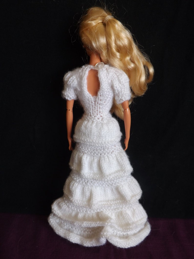 Knit Barbie Clothes Barbie Dress Knit Wedding Dress for Etsy