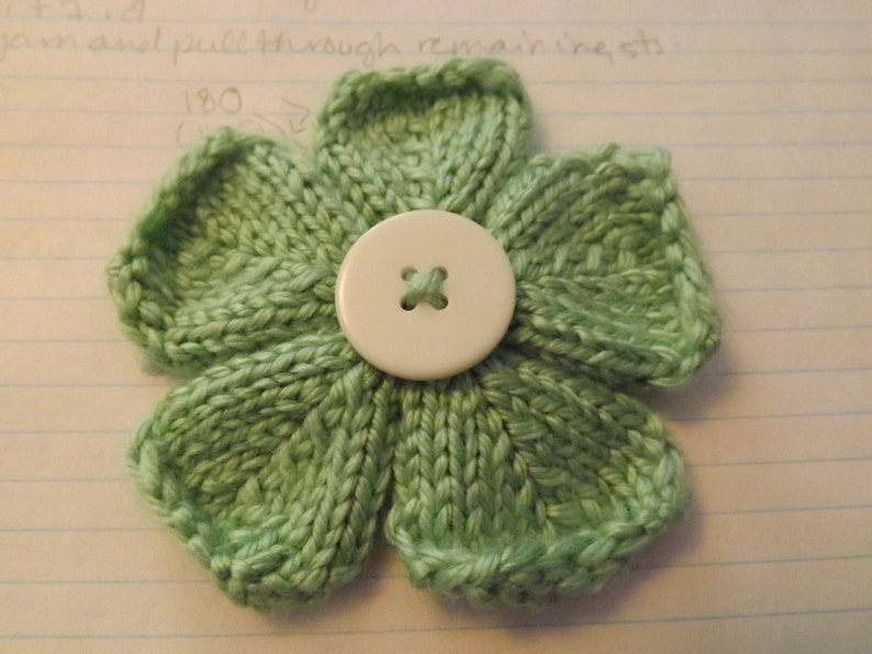PATTERNS Knitted Flowers Flower Patterns Knitted Flower Patterns Knit Flower Etsy