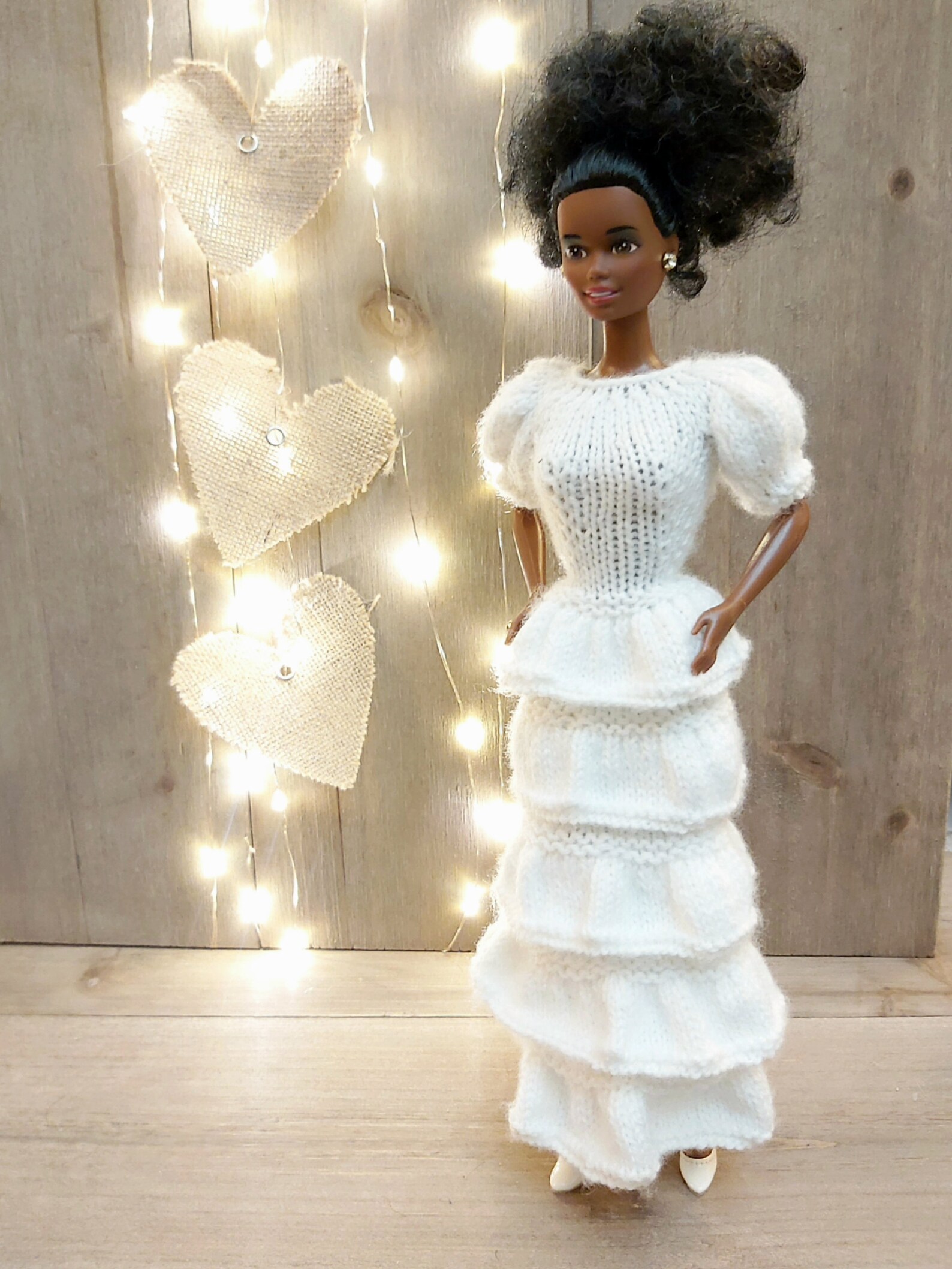 Knit Barbie Clothes Barbie Dress Knit Wedding Dress for | Etsy