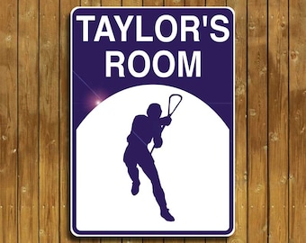 Personalized Lacrosse sign. Solid aluminum, custom made