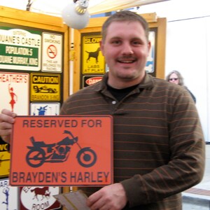 Personalized Motorcycle sign image 2