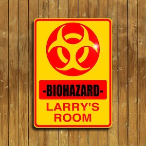 Biohazard sign, personalized for you on solid aluminum, and shipped fast!