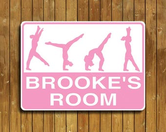 Personalized aluminum Gymnastics sign